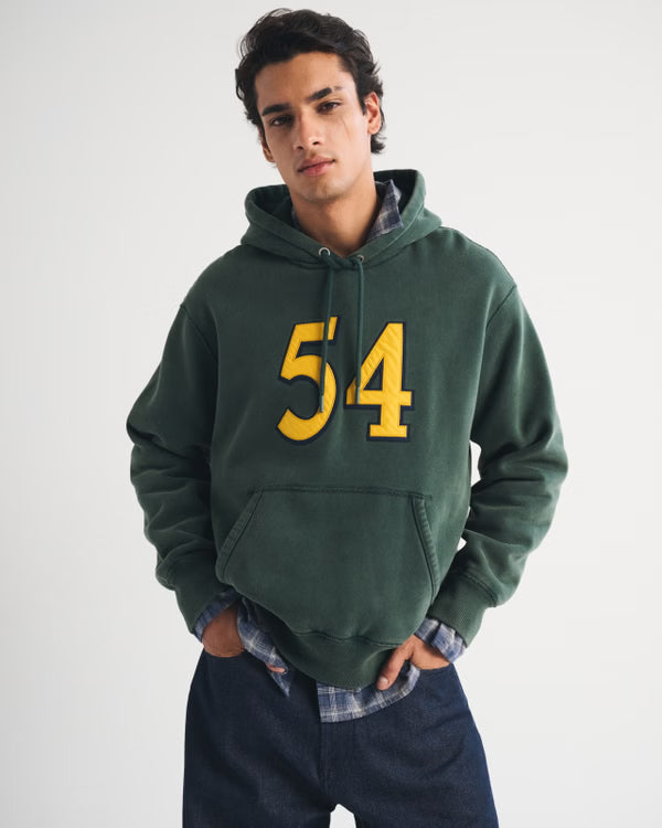 Abercrombie & Fitch - Heritage Heavyweight Logo Popover Hoodie