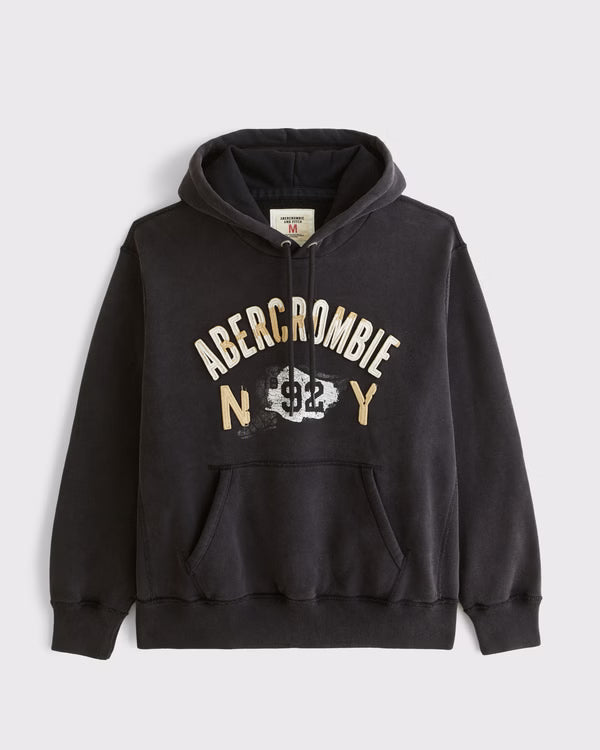 Abercrombie & Fitch - Heritage Heavyweight Logo Popover Hoodie