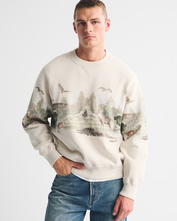 Abercrombie & Fitch - Heritage Heavyweight Logo Popover Hoodie