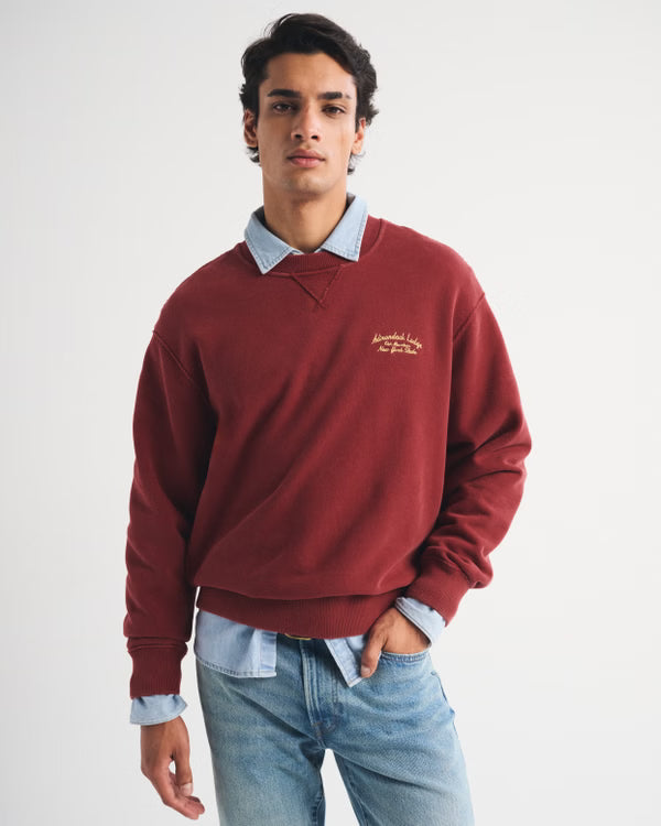 Abercrombie & Fitch - Heritage Heavyweight Logo Popover Hoodie