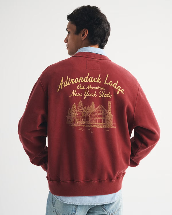 Abercrombie & Fitch - Heritage Heavyweight Logo Popover Hoodie