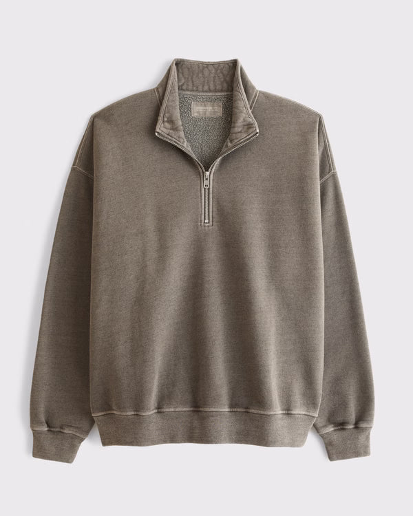 Abercrombie & Fitch -  Essential Half-Zip Sweatshirt