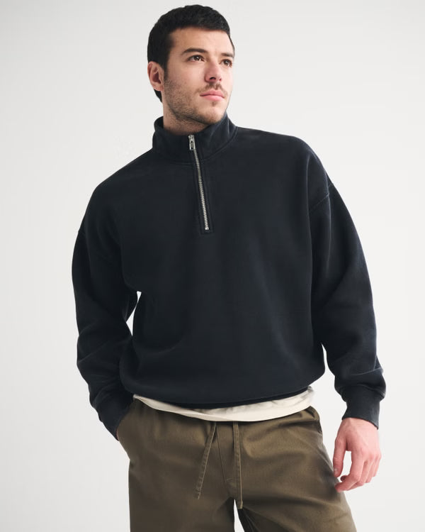 Abercrombie & Fitch -  Essential Half-Zip Sweatshirt