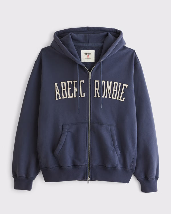 Abercrombie & Fitch - Heritage Heavyweight Logo Popover Hoodie