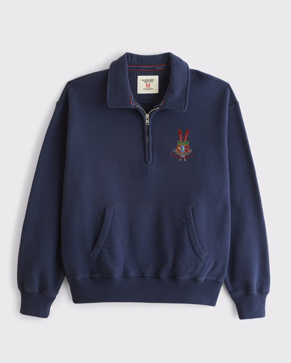 Abercrombie & Fitch - Heritage Heavyweight Logo Popover Hoodie