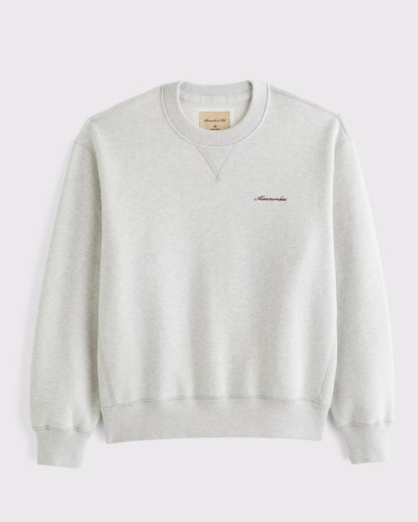 Abercrombie & Fitch - Heritage Heavyweight Logo Crew Sweatshirt