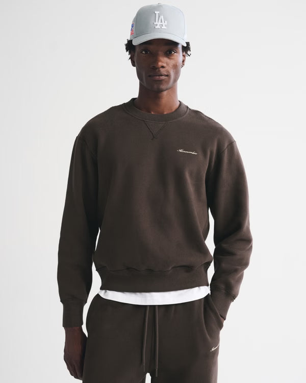 Abercrombie & Fitch - Heritage Heavyweight Logo Crew Sweatshirt