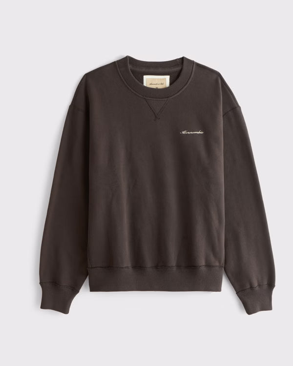 Abercrombie & Fitch - Heritage Heavyweight Logo Crew Sweatshirt