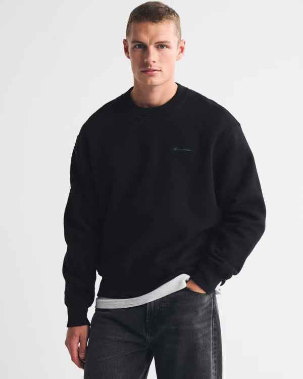 Abercrombie & Fitch - Heritage Heavyweight Logo Crew Sweatshirt