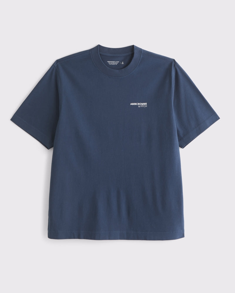 Abercrombie & Fitch - Premium Heavyweight Micro-Logo Tee