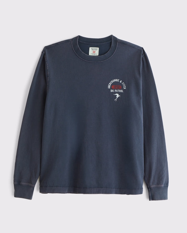 Abercrombie & Fitch - Long-Sleeve Graphic Logo Tee