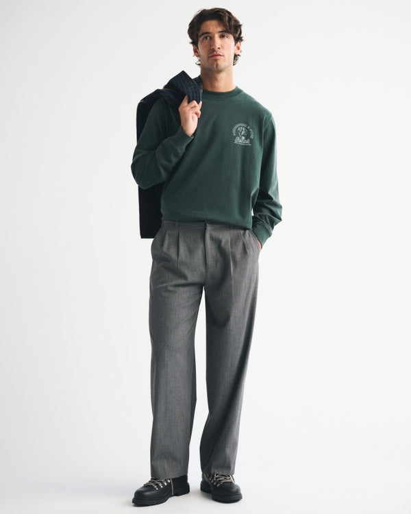 Abercrombie & Fitch - Long-Sleeve Graphic Logo Tee