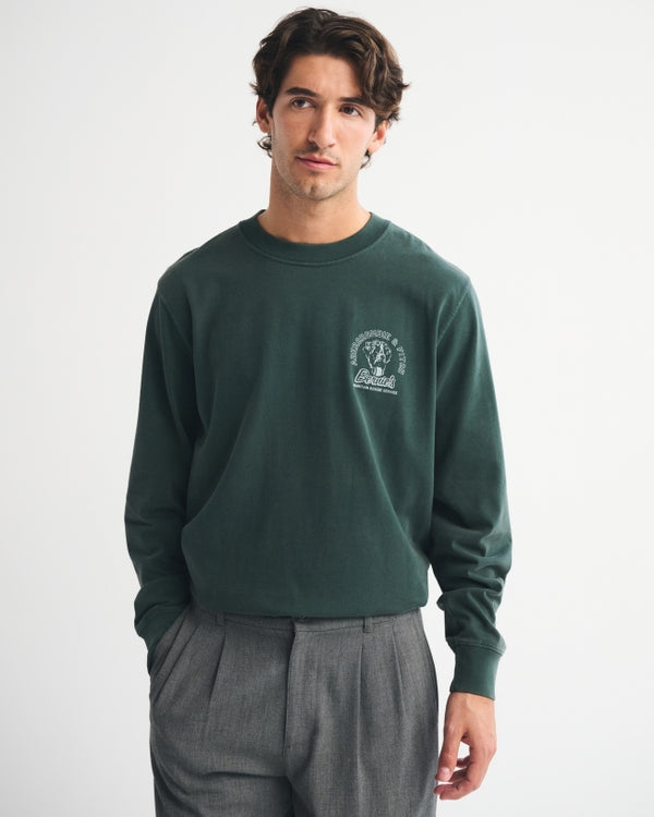 Abercrombie & Fitch - Long-Sleeve Graphic Logo Tee