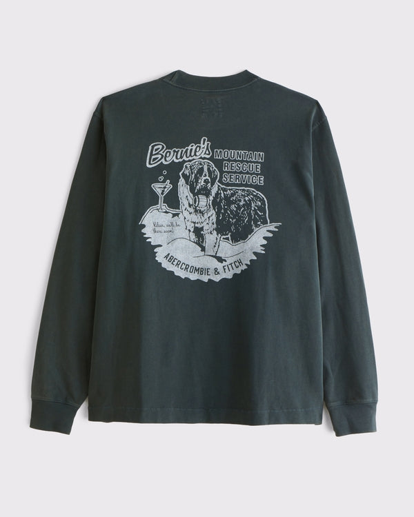 Abercrombie & Fitch - Long-Sleeve Graphic Logo Tee