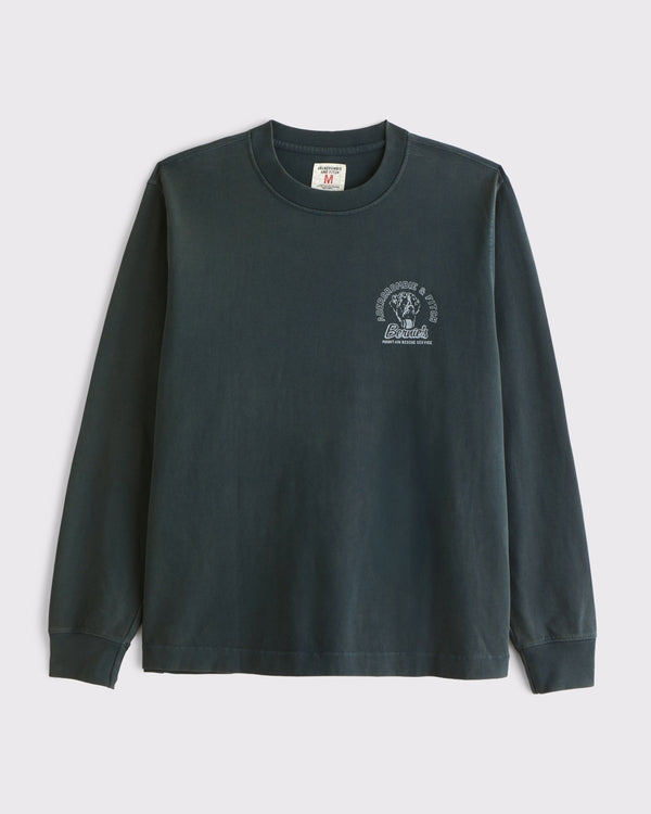 Abercrombie & Fitch - Long-Sleeve Graphic Logo Tee