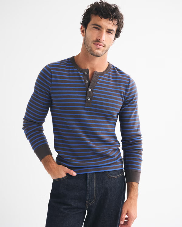 Abercrombie & Fitch - Essential Slim Ribbed Henley