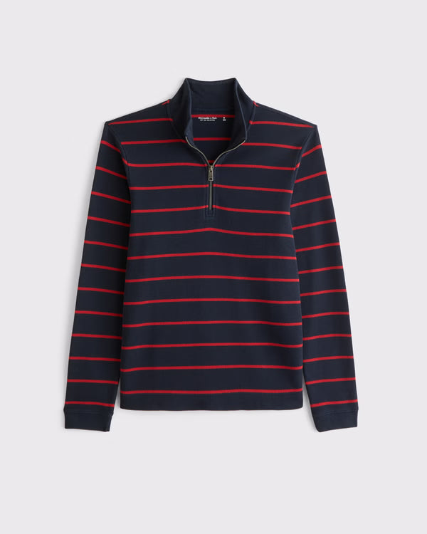Abercrombie & Fitch - 100% Cotton French Rib Half-Zip