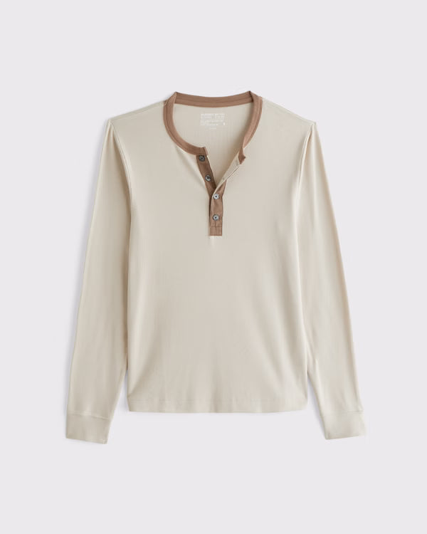 Abercrombie & Fitch - Essential Slim Ribbed Henley