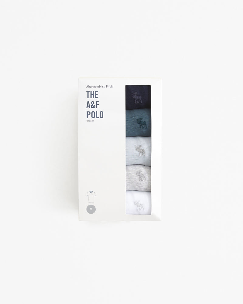 Abercrombie & Fitch - 5-Pack Signature Icon Don't Sweat It Polos