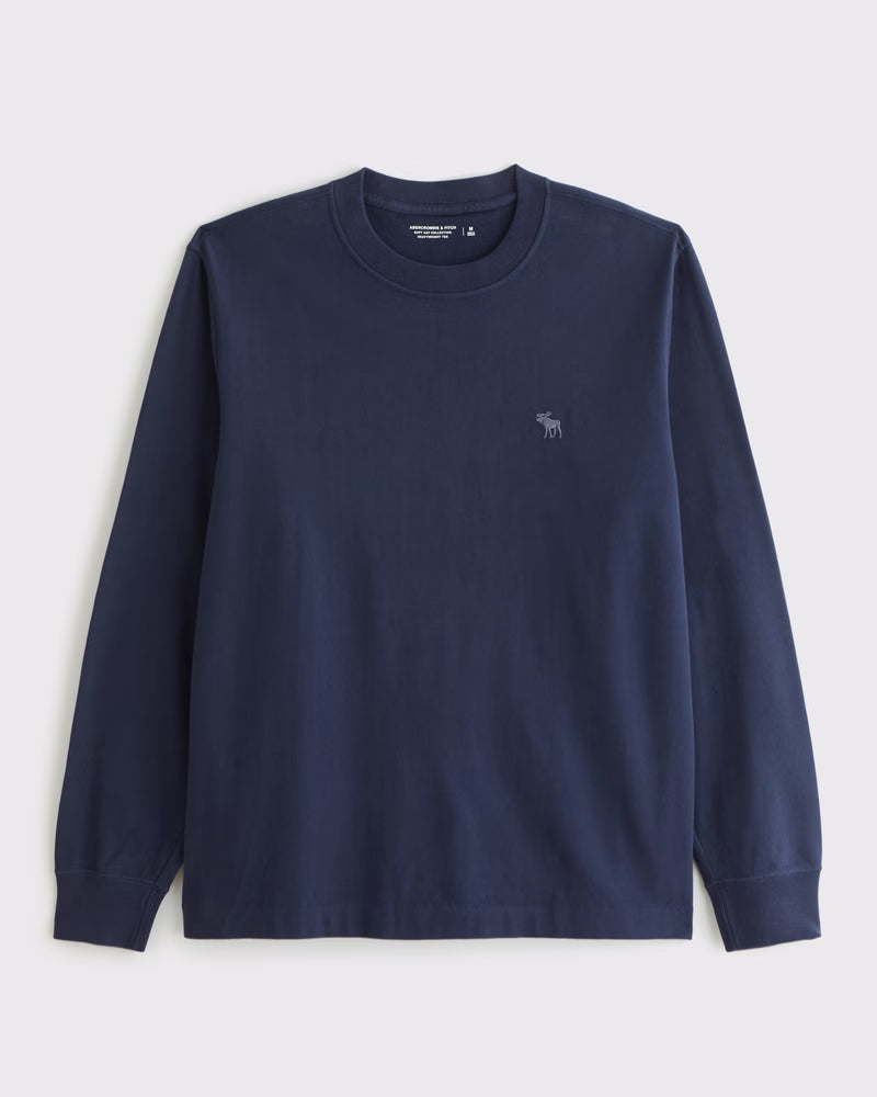 Abercrombie & Fitch - Long-Sleeve Premium Heavyweight 2.0 Icon Tee
