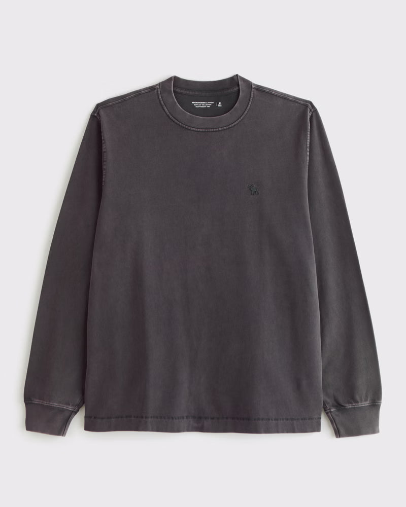 Abercrombie & Fitch - Long-Sleeve Premium Heavyweight 2.0 Icon Tee