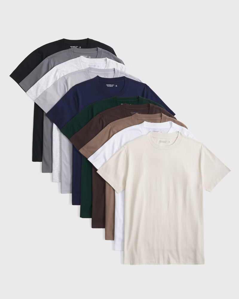 Abercrombie & Fitch - 10-Pack Relaxed Essential Tees