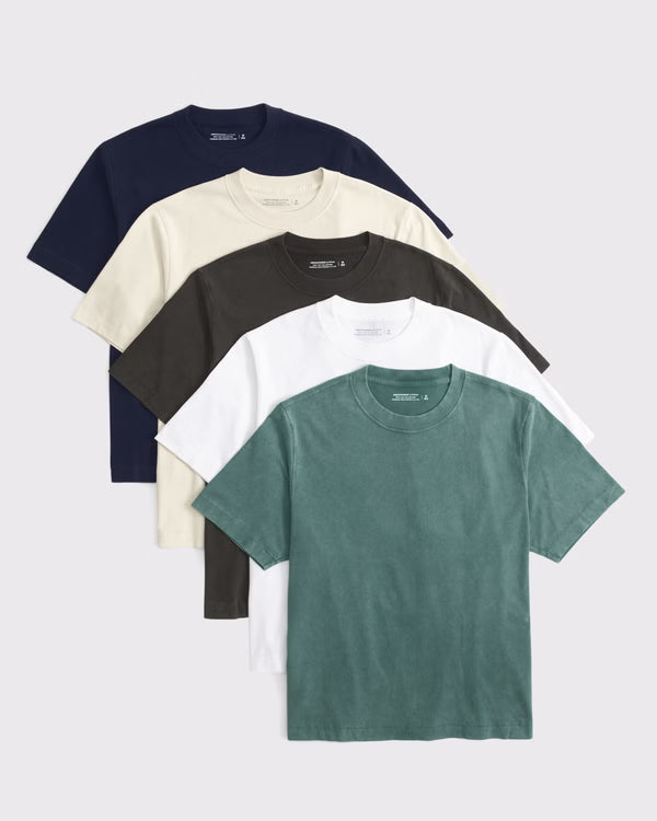 Abercrombie & Fitch - 5-Pack Premium Heavyweight 2.0 Tees
