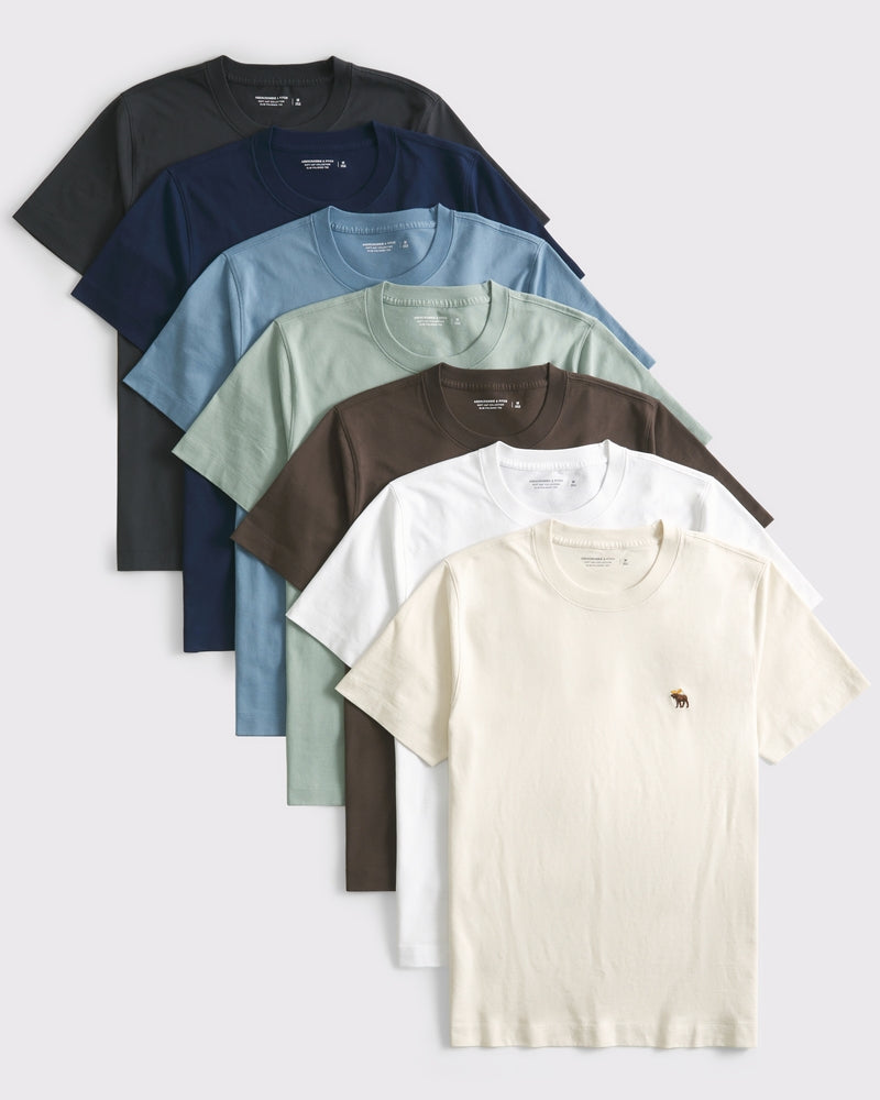 Abercrombie & Fitch - 7-Pack Slim Polished Signature Icon Tees