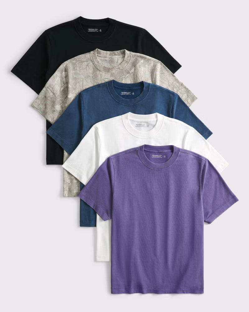 Abercrombie & Fitch - 5-Pack Premium Heavyweight 2.0 Tees