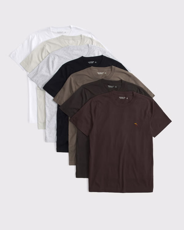 Abercrombie & Fitch - 7-Pack Slim Polished Signature Icon Tees