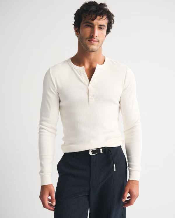 Abercrombie & Fitch - Essential Slim Ribbed Henley