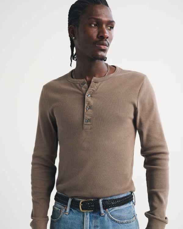 Abercrombie & Fitch - Essential Slim Ribbed Henley