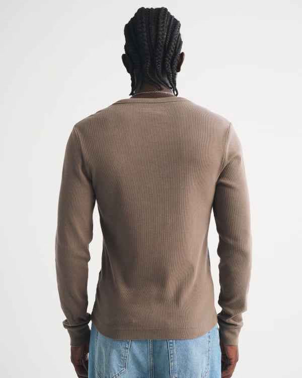 Abercrombie & Fitch - Essential Slim Ribbed Henley