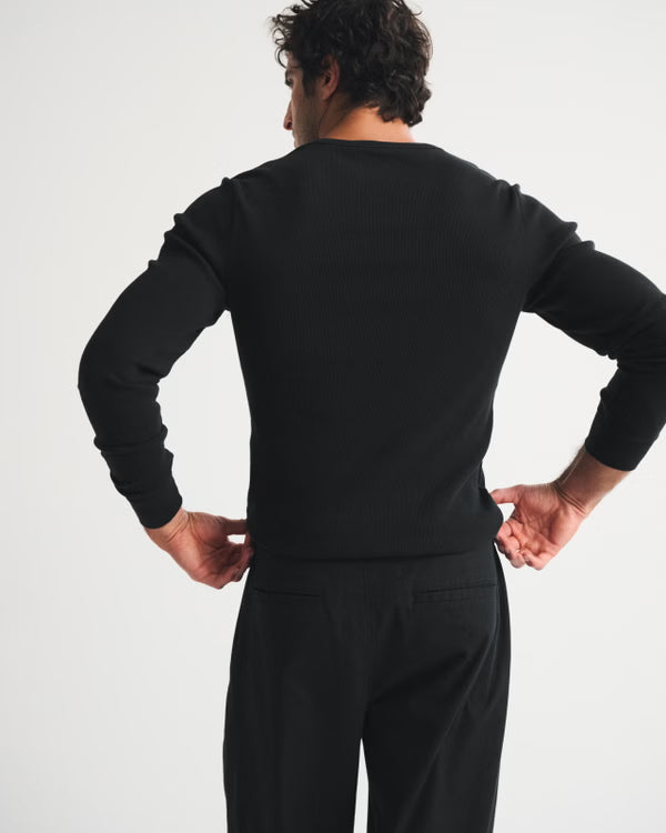 Abercrombie & Fitch - Essential Slim Ribbed Henley