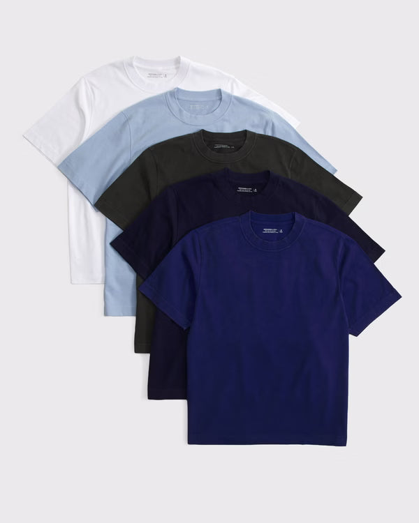Abercrombie & Fitch - 5-Pack Premium Heavyweight 2.0 Signature Icon Tees