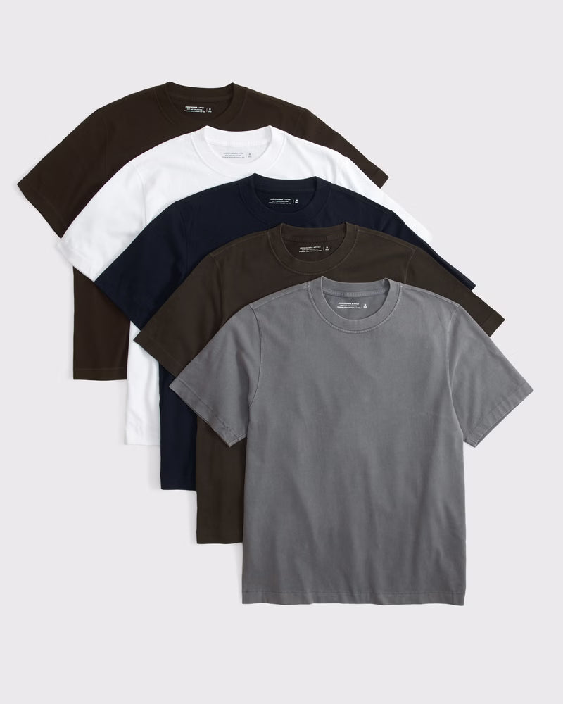 Abercrombie & Fitch - 5-Pack Premium Heavyweight 2.0 Tees