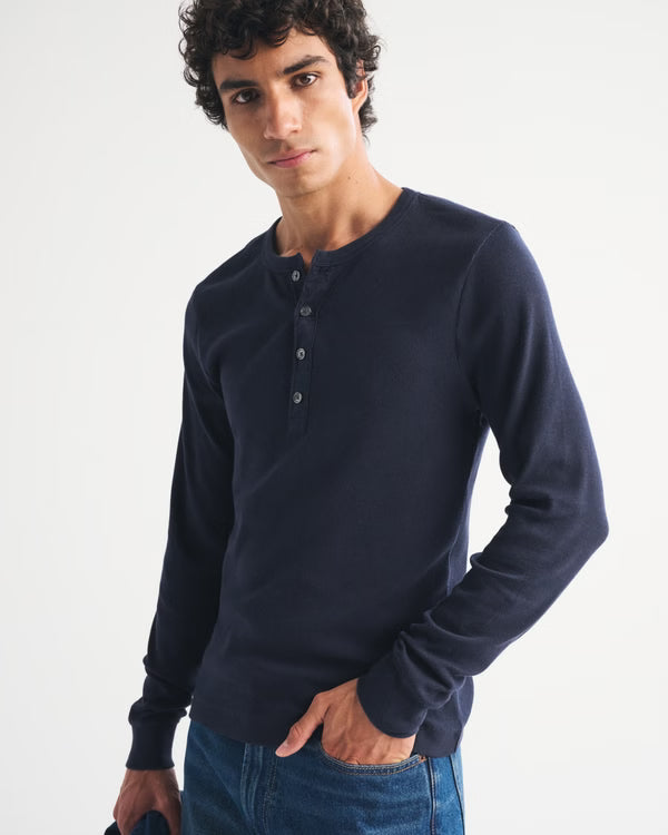 Abercrombie & Fitch - Essential Slim Ribbed Henley