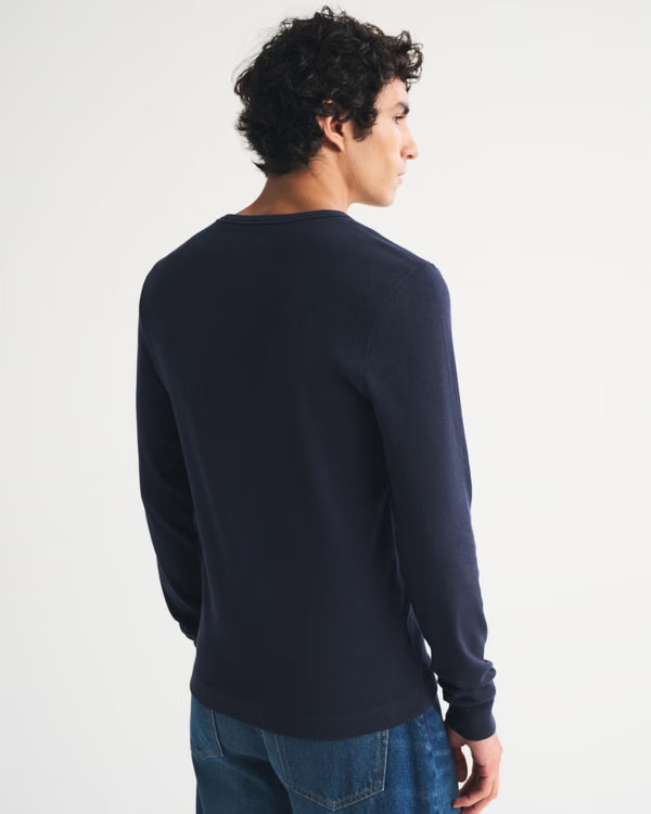 Abercrombie & Fitch - Essential Slim Ribbed Henley