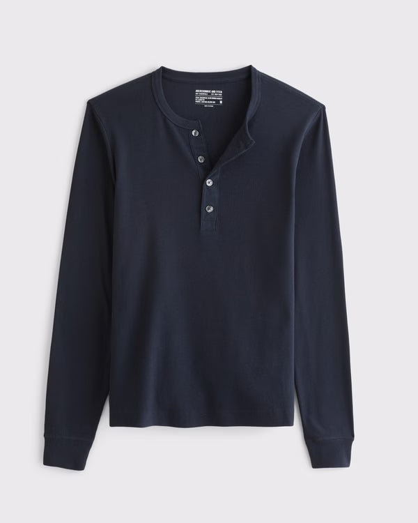Abercrombie & Fitch - Essential Slim Ribbed Henley
