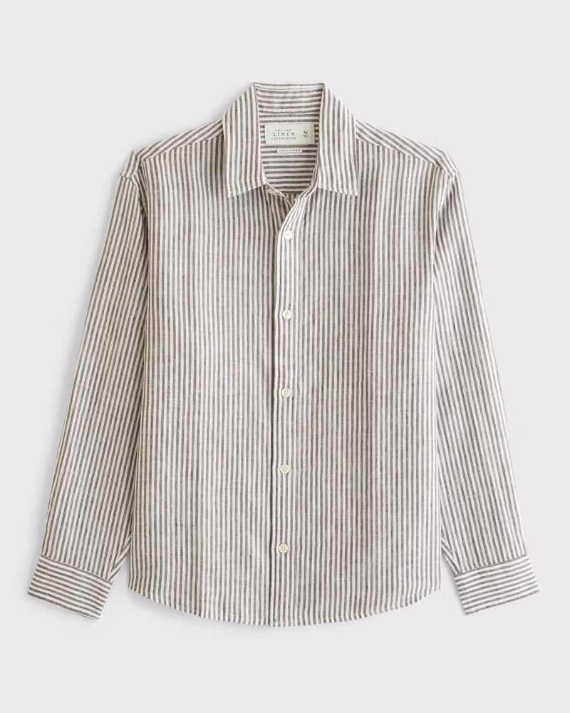 Abercrombie & Fitch - 100% Linen Button-Up Shirt