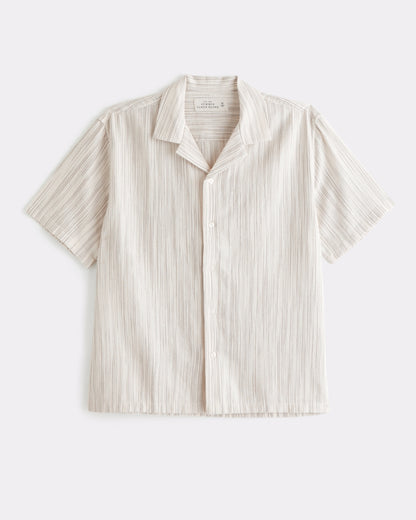 Camp Collar Summer Linen-Blend Shirt
