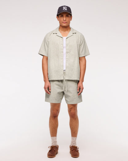 Camp Collar Summer Linen-Blend Shirt
