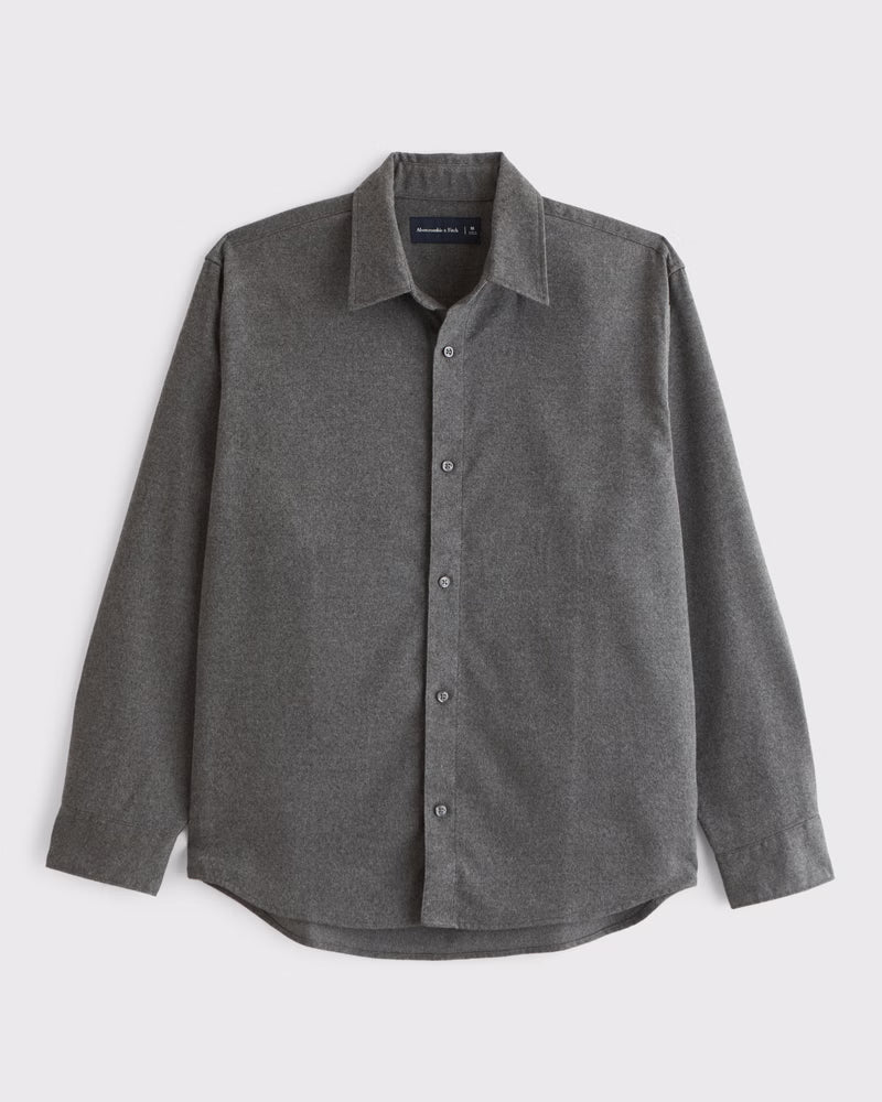 Abercrombie & Fitch - Brushed Button-Up Shirt IMMEDIATE