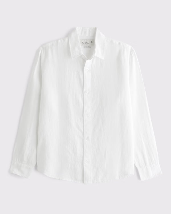Abercrombie & Fitch - 100% Linen Button-Up Shirt