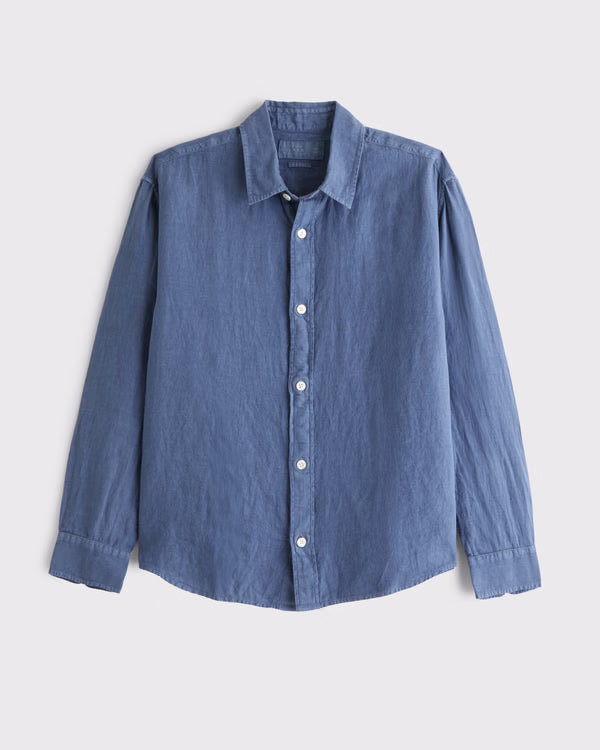Abercrombie & Fitch - 100% Linen Button-Up Shirt