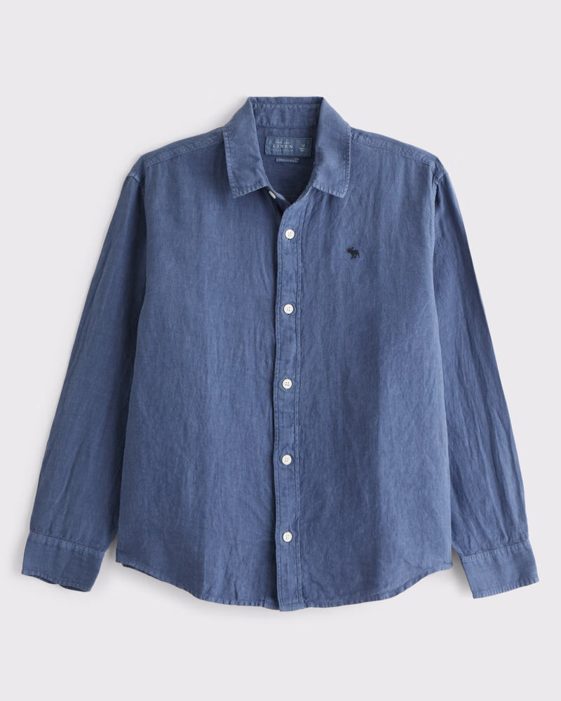 Abercrombie & Fitch - 100% Linen Icon Button-Up Shirt