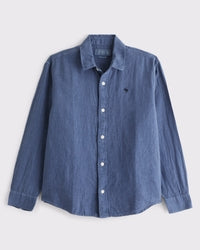 Abercrombie & Fitch - 100% Linen Icon Button-Up Shirt