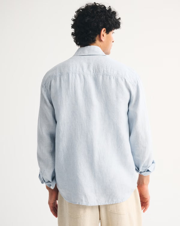 Abercrombie & Fitch - 100% Linen Button-Up Shirt
