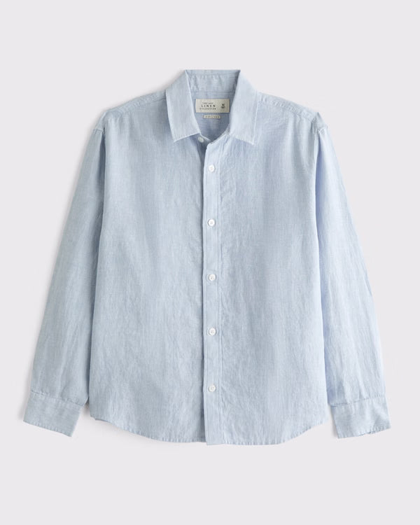 Abercrombie & Fitch - 100% Linen Button-Up Shirt