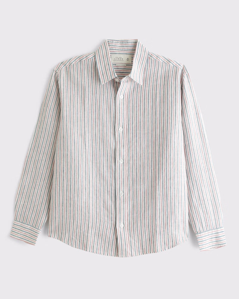 Abercrombie & Fitch - 100% Linen Button-Up Shirt